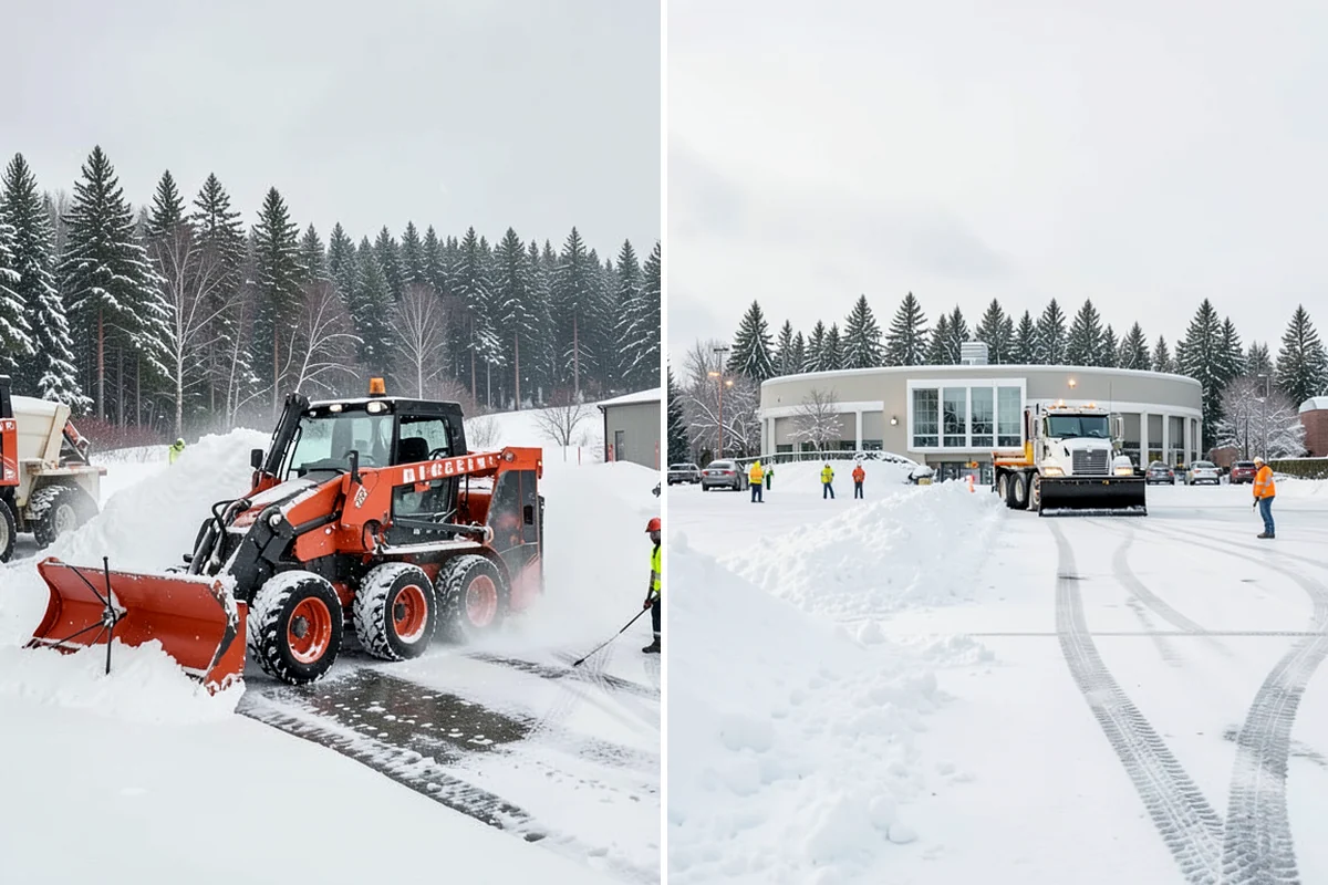 Gas Station Snow Plowing in SeaTac, King County, WA - Map the fuel islands, store lot, and tanker route for 24-hour priority