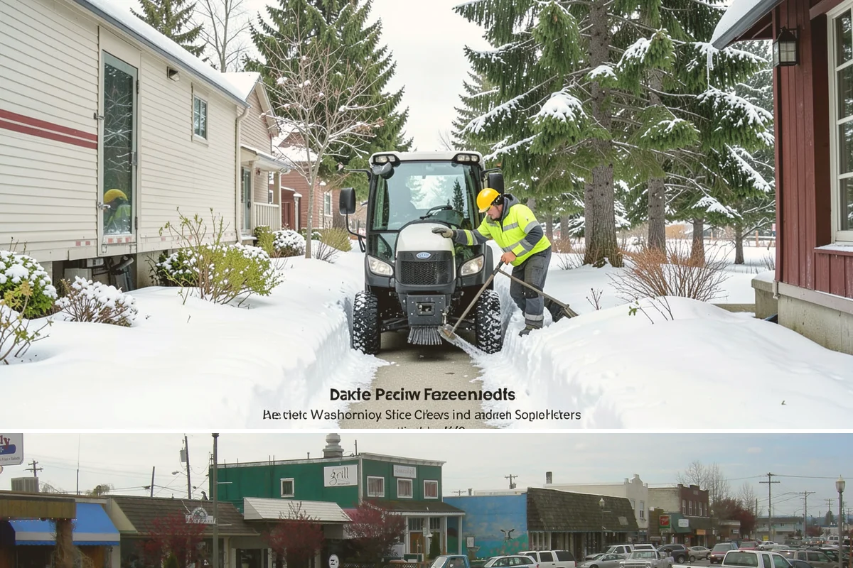Gas Station Snow Plowing in Stanwood, Snohomish County, WA - Arrange 24-hour coverage before winter so your pumps stay open through any storm.