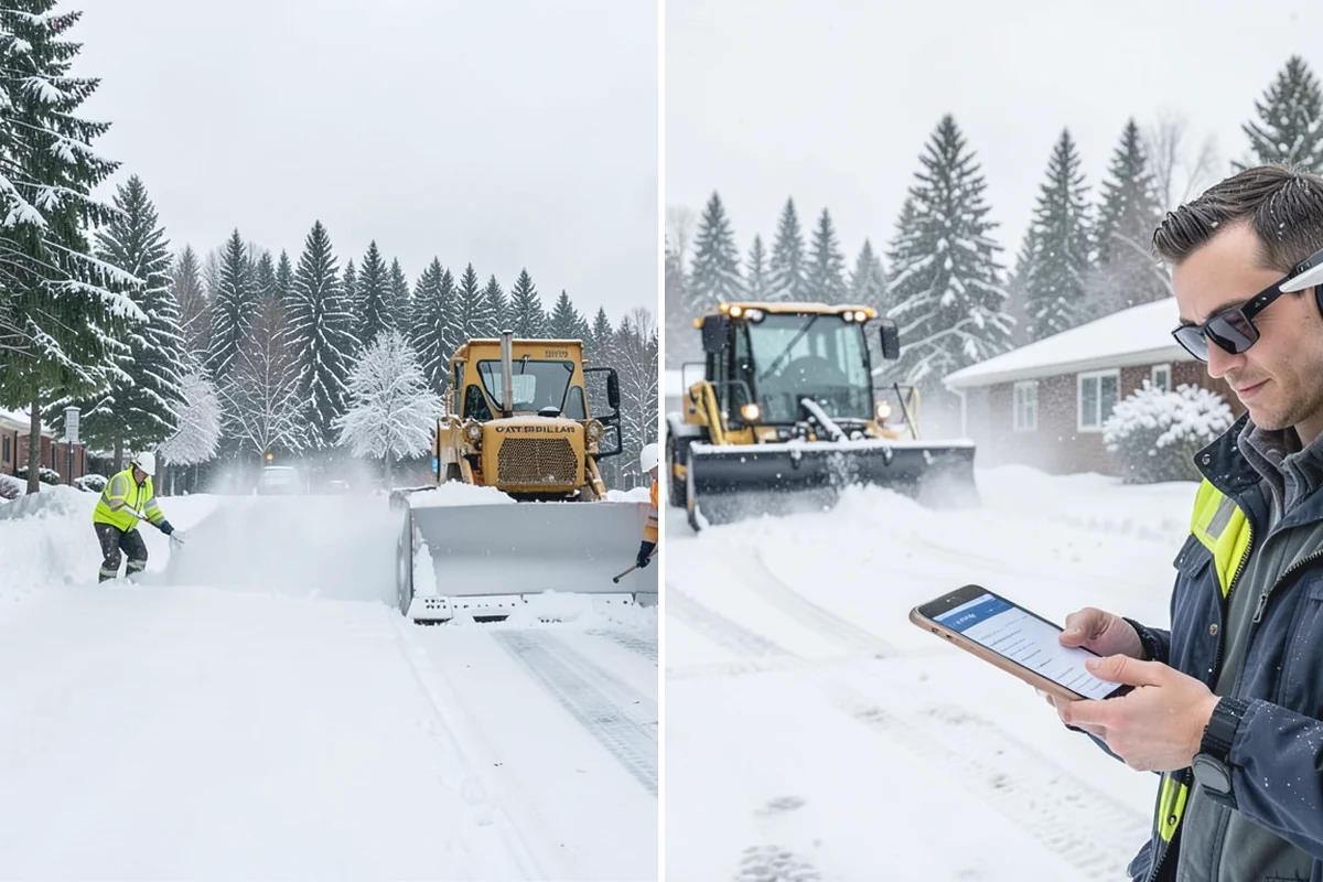 Gas Station Snow Plowing in Sumner, Pierce County, WA - Map the fuel islands, store lot, and tanker route for 24-hour priority
