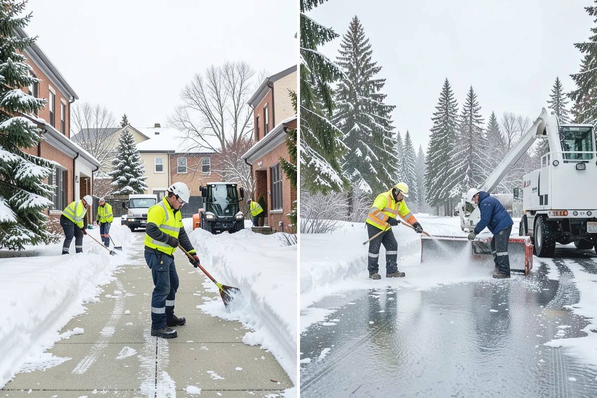 Gas Station Snow Plowing in Woodinville, King County, WA - Map the fuel islands, store lot, and tanker route for 24-hour priority