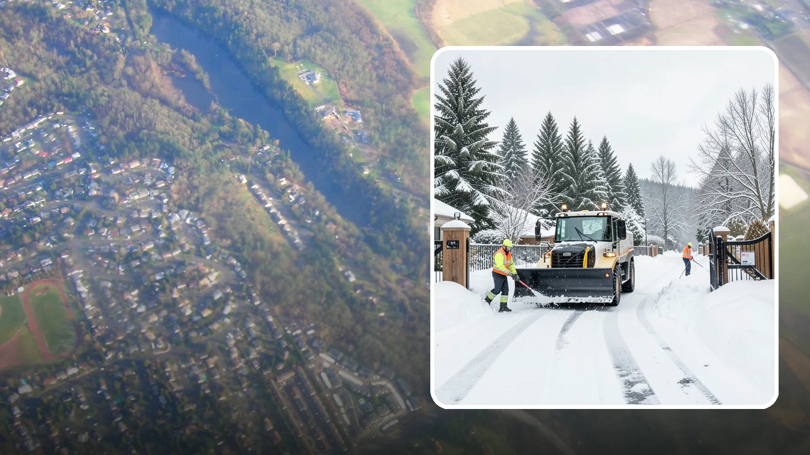 Gated Community Snow Removal in Algona, King County, WA - We clear entry gates, interior roads, and common walkways for gated Western Washington communities under one coordinated plan.