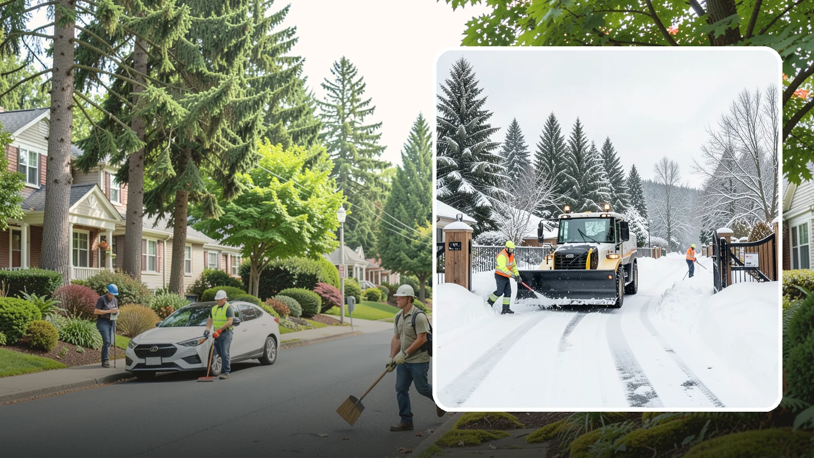 Gated Community Snow Removal in Beaux Arts Village, King County, WA - We clear entry gates, interior roads, and common walkways for gated Western Washington communities under one coordinated plan.