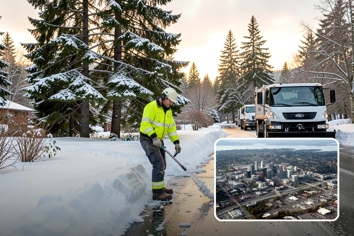 Gated Community Snow Removal in Bellevue, King County, WA - Keeps controlled entry gates operable in the cold