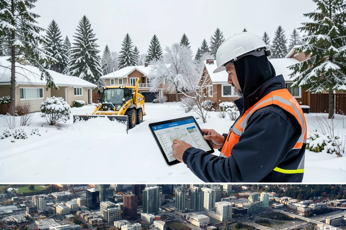 Gated Community Snow Removal in Bellevue, King County, WA - Gated communities need full-network service with each accumulating snow and gate-area attention whenever a hard freeze threatens...