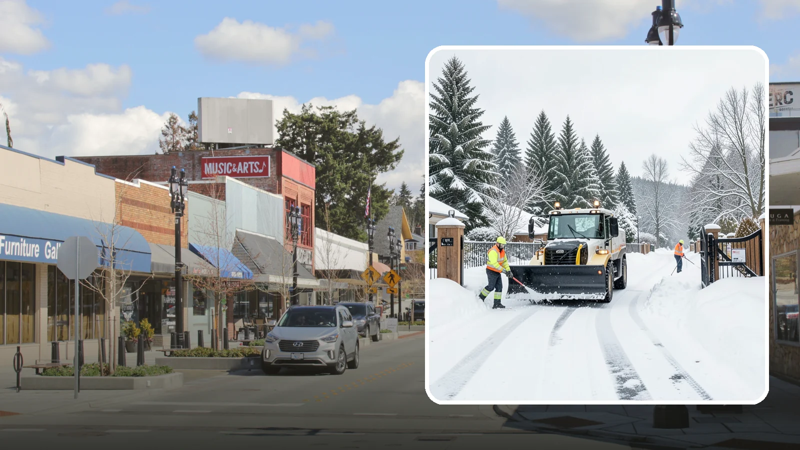 Gated Community Snow Removal in Bothell, King County, WA - We clear entry gates, interior roads, and common walkways for gated Western Washington communities under one coordinated plan.