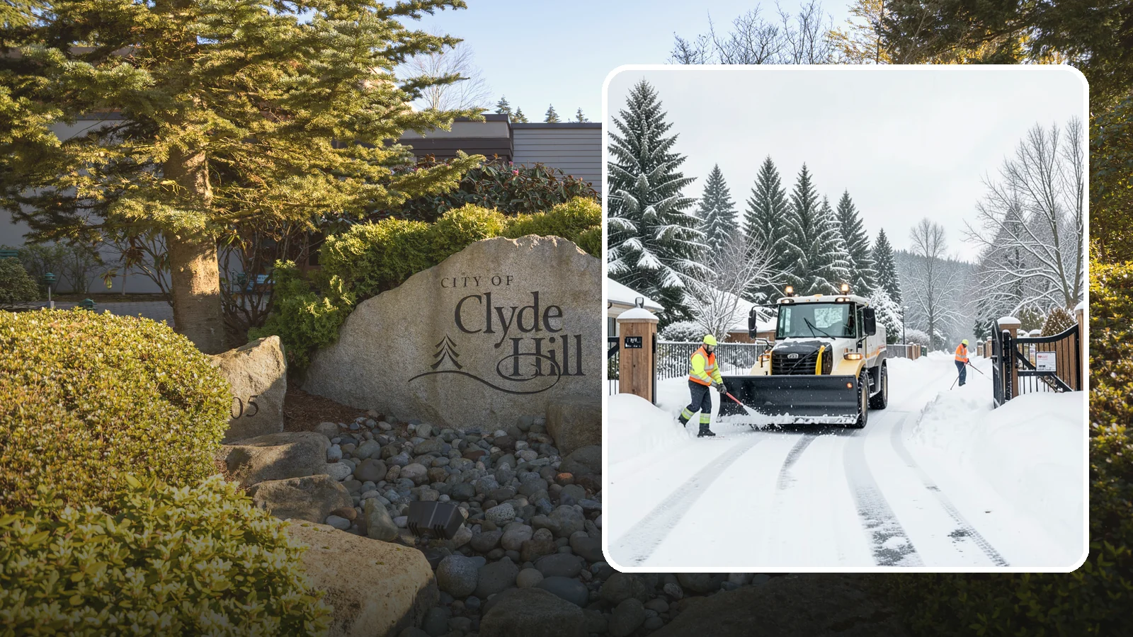 Gated Community Snow Removal in Clyde Hill, King County, WA - We clear entry gates, interior roads, and common walkways for gated Western Washington communities under one coordinated plan.