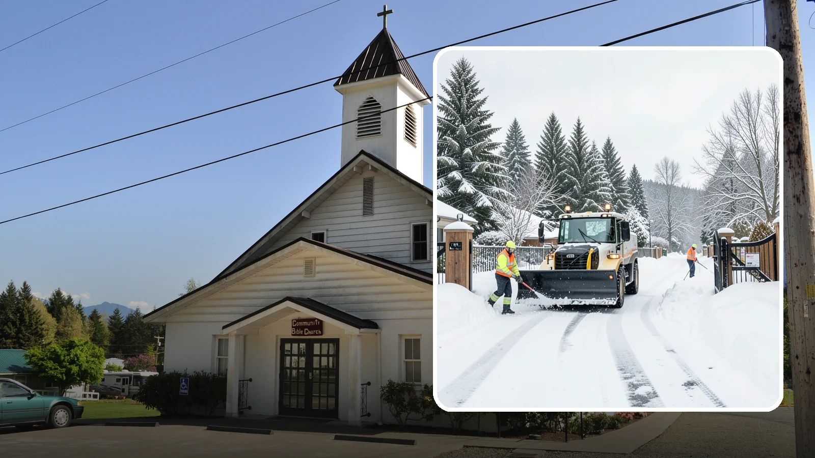 Gated Community Snow Removal in Concrete, Skagit County, WA - We clear entry gates, interior roads, and common walkways for gated Western Washington communities under one coordinated plan.