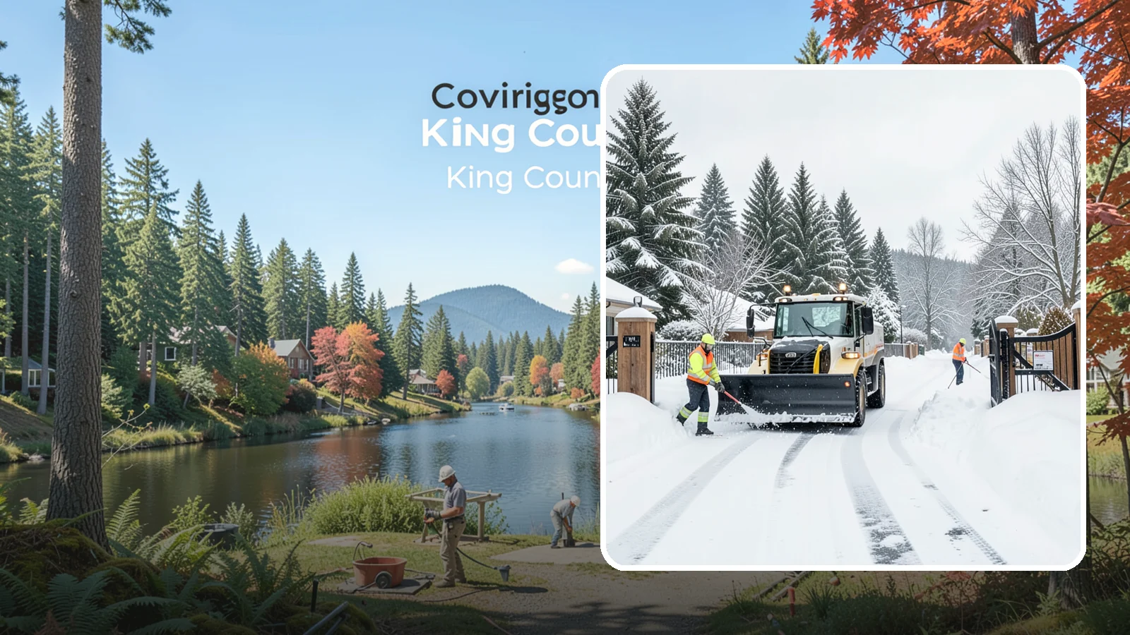 Gated Community Snow Removal in Covington, King County, WA - We clear entry gates, interior roads, and common walkways for gated Western Washington communities under one coordinated plan.