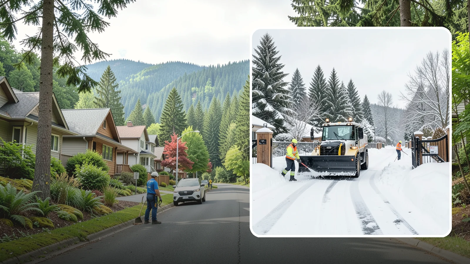Gated Community Snow Removal in Darrington, Snohomish County, WA - We clear entry gates, interior roads, and common walkways for gated Western Washington communities under one coordinated plan.