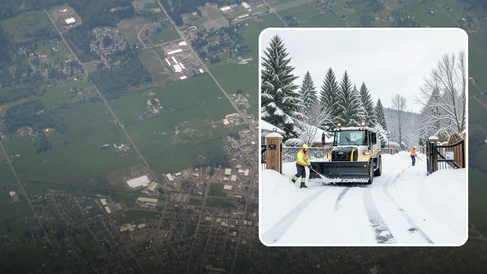 Gated Community Snow Removal in Enumclaw, King County, WA - We clear entry gates, interior roads, and common walkways for gated Western Washington communities under one coordinated plan.