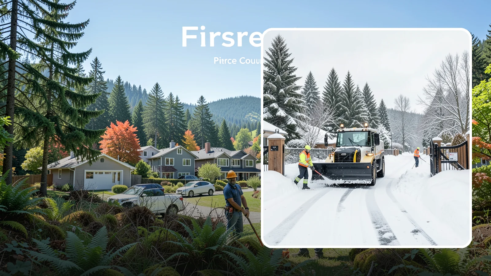 Gated Community Snow Removal in Fircrest, Pierce County, WA - We clear entry gates, interior roads, and common walkways for gated Western Washington communities under one coordinated plan.