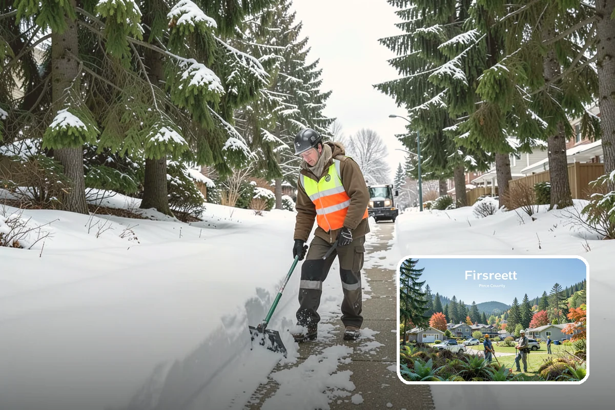Gated Community Snow Removal in Fircrest, Pierce County, WA - Keeps controlled entry gates operable in the cold