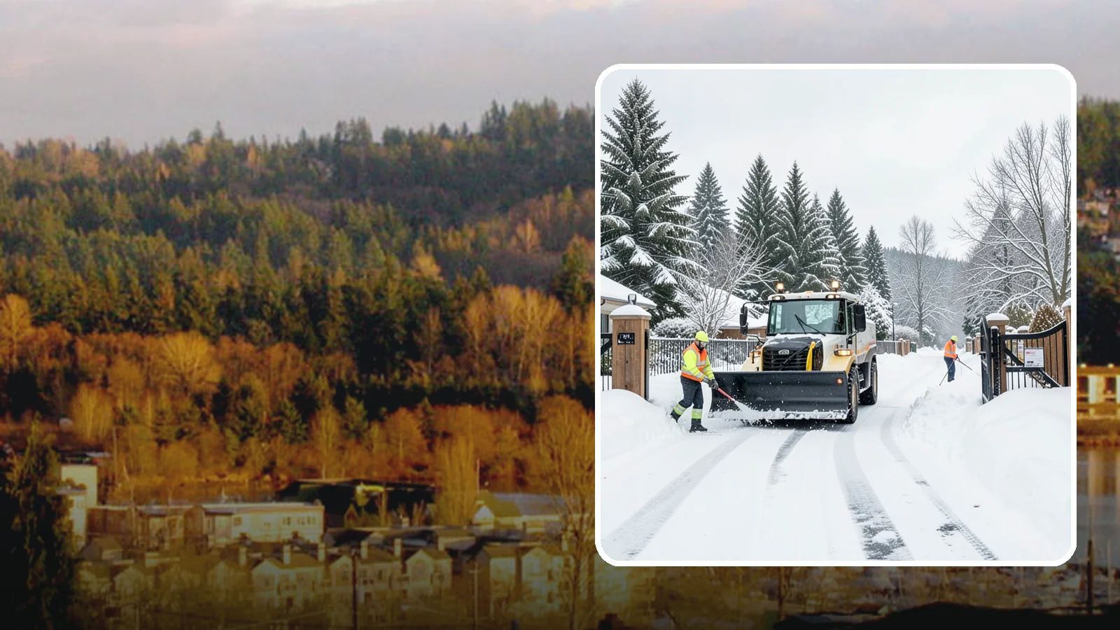 Gated Community Snow Removal in Kenmore, King County, WA - We clear entry gates, interior roads, and common walkways for gated Western Washington communities under one coordinated plan.