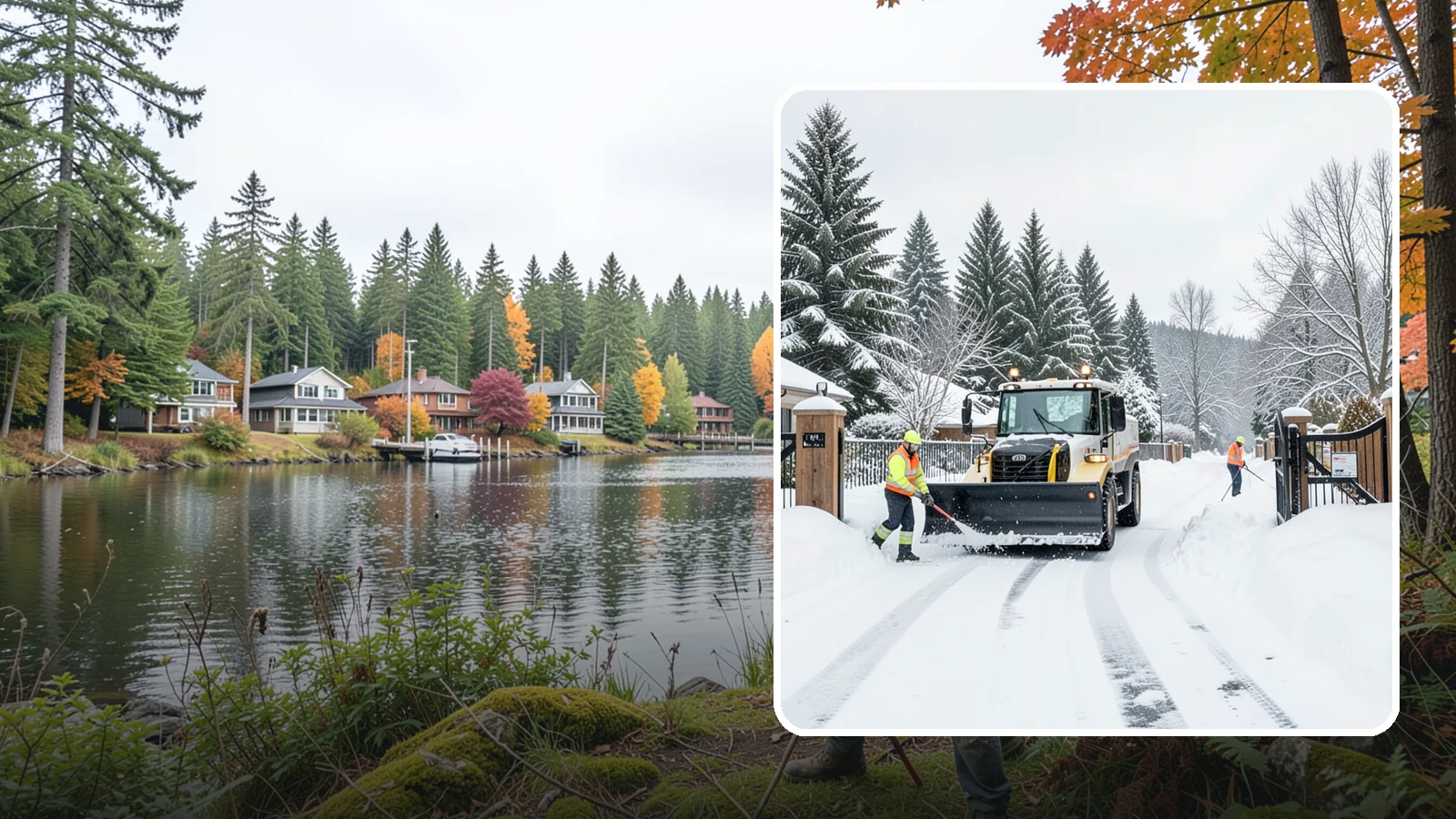 Gated Community Snow Removal in La Conner, Skagit County, WA - We clear entry gates, interior roads, and common walkways for gated Western Washington communities under one coordinated plan.