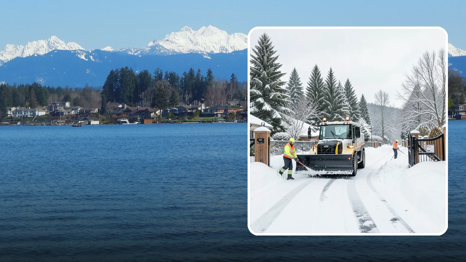 Gated Community Snow Removal in Lake Stevens, Snohomish County, WA - We clear entry gates, interior roads, and common walkways for gated Western Washington communities under one coordinated plan.