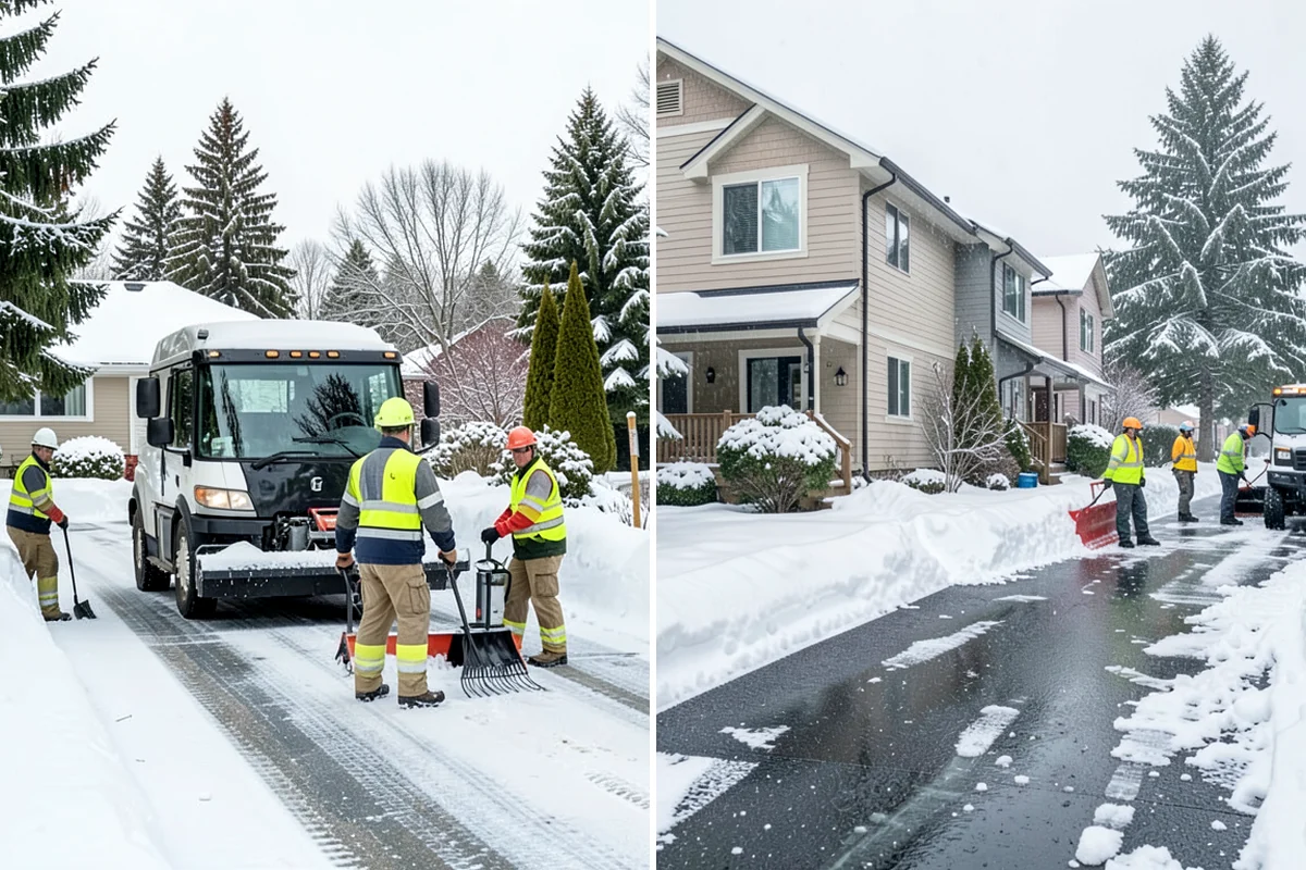 Gated Community Snow Removal in Maple Valley, King County, WA - We coordinate gate access and priorities with the HOA