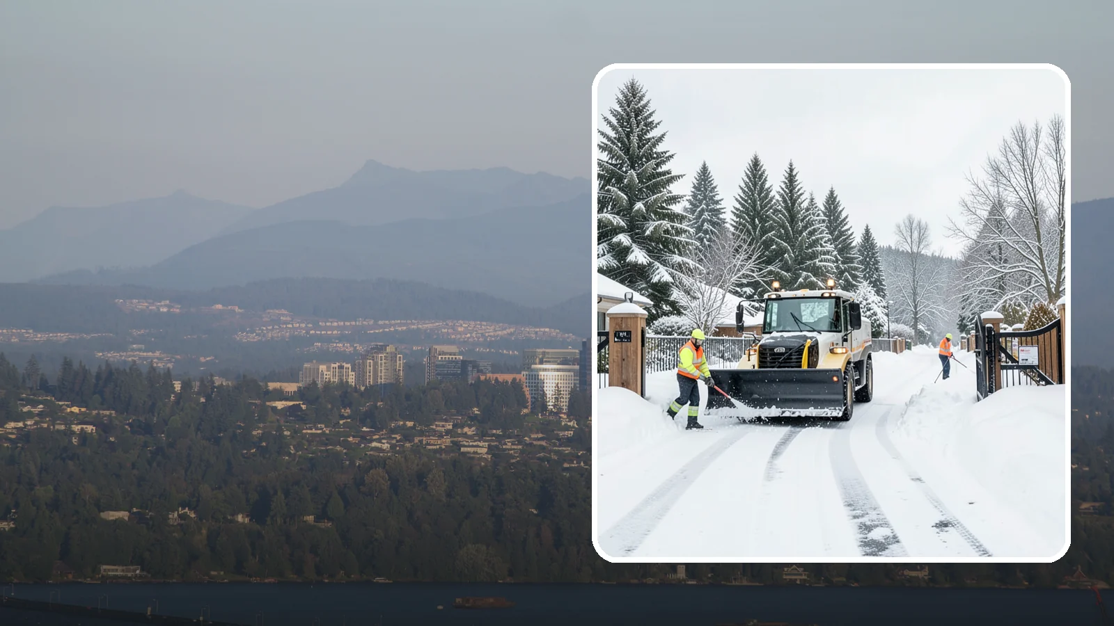 Gated Community Snow Removal in Medina, King County, WA - We clear entry gates, interior roads, and common walkways for gated Western Washington communities under one coordinated plan.
