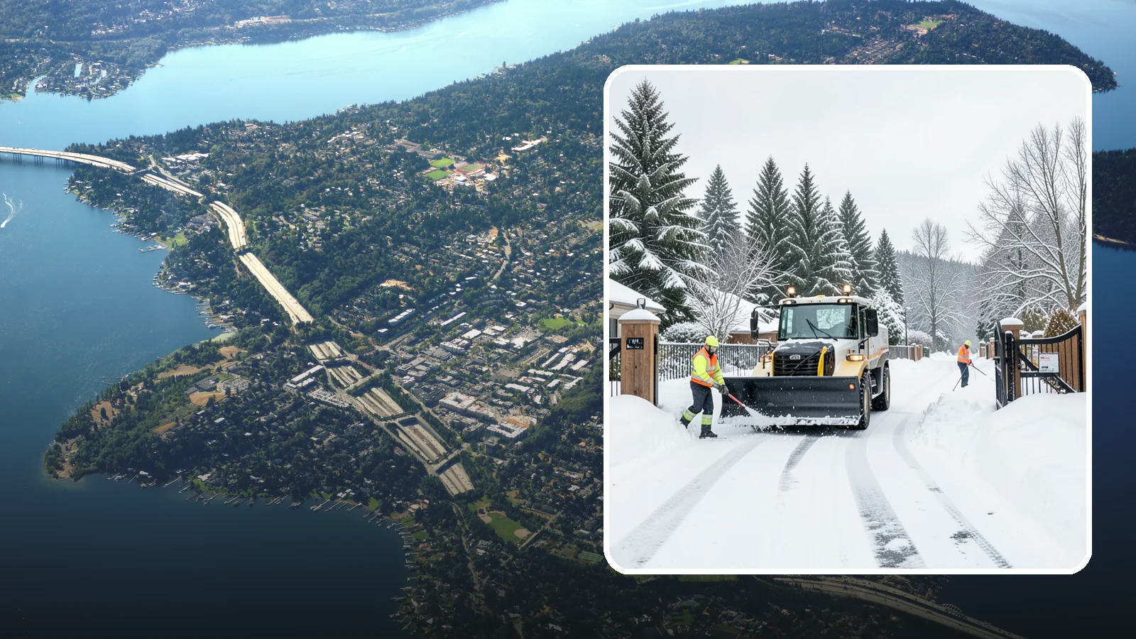 Gated Community Snow Removal in Mercer Island, King County, WA - We clear entry gates, interior roads, and common walkways for gated Western Washington communities under one coordinated plan.