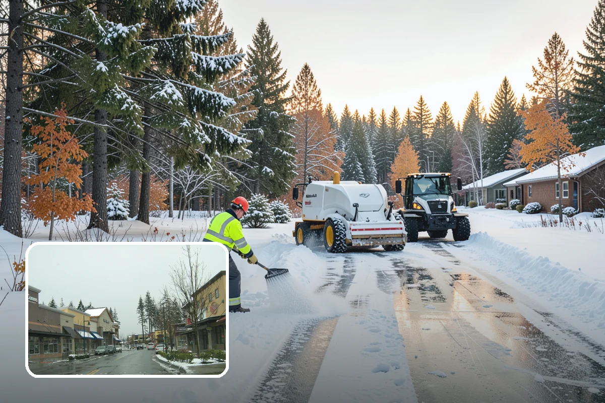 Gated Community Snow Removal in Mill Creek, Snohomish County, WA - Keeps controlled entry gates operable in the cold