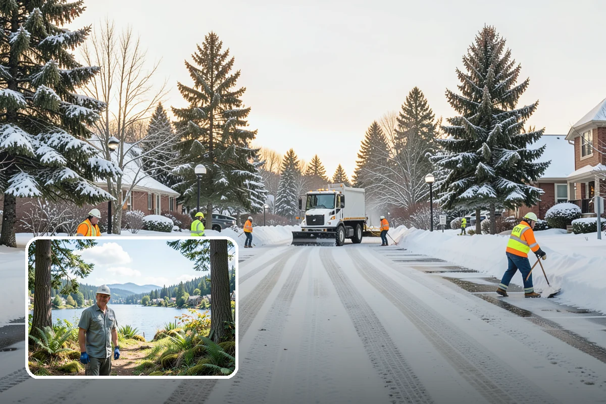 Gated Community Snow Removal in Milton, King County, WA - Keeps controlled entry gates operable in the cold