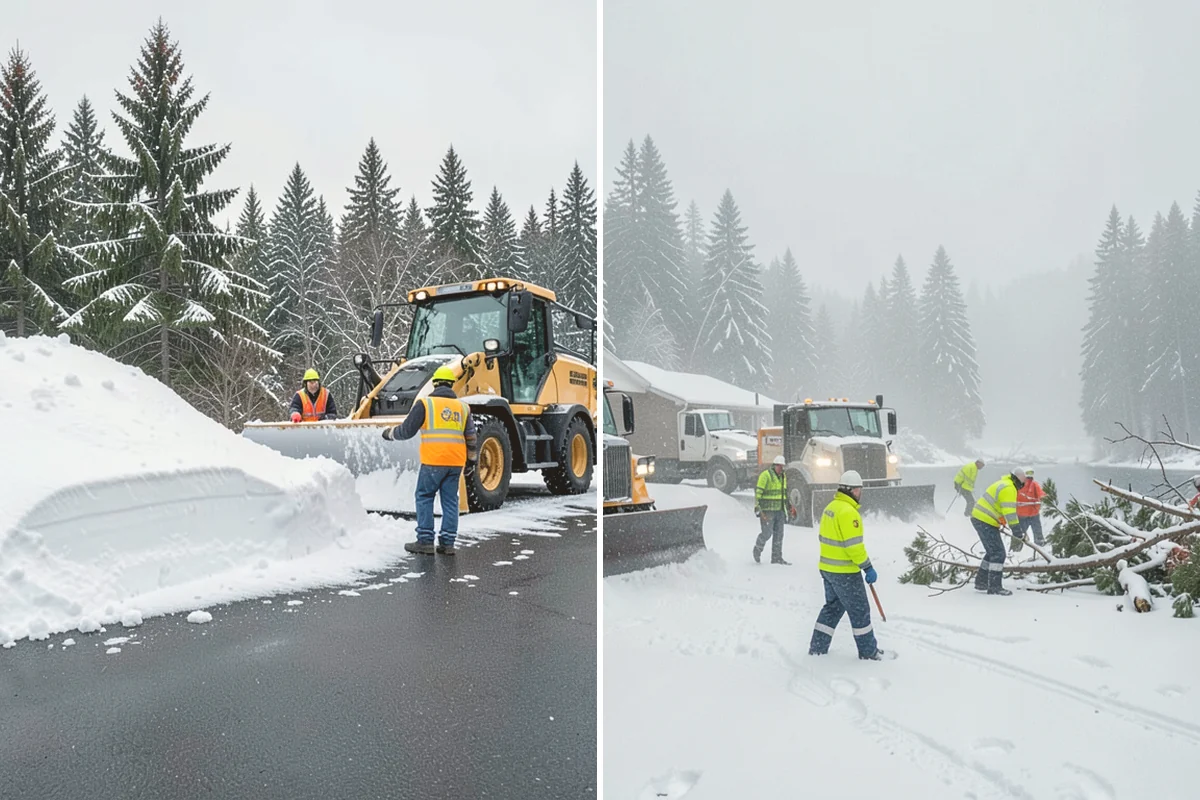 Gated Community Snow Removal in Milton, King County, WA - We coordinate gate access and priorities with the HOA