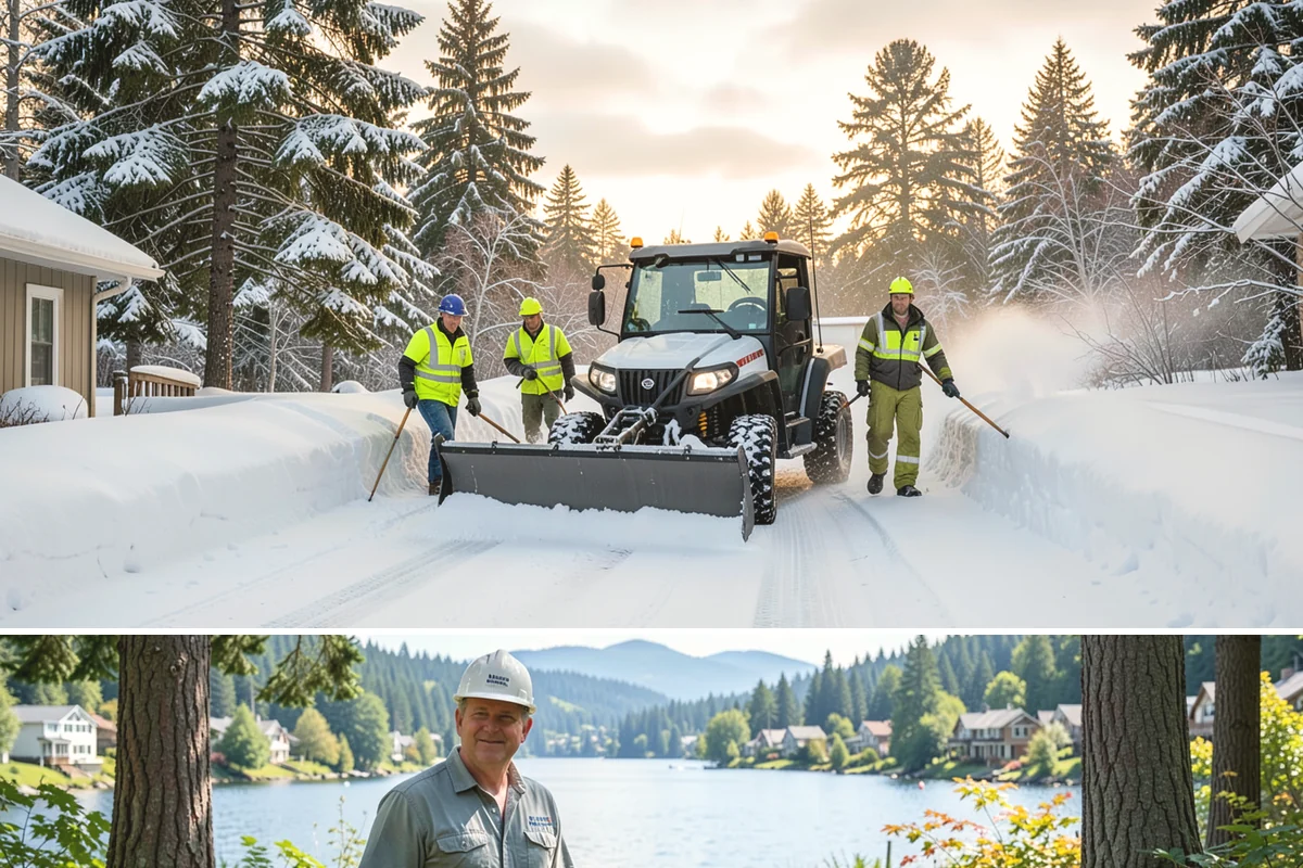 Gated Community Snow Removal in Milton, King County, WA - Gated communities need full-network service with each accumulating snow and gate-area attention whenever a hard freeze threatens...