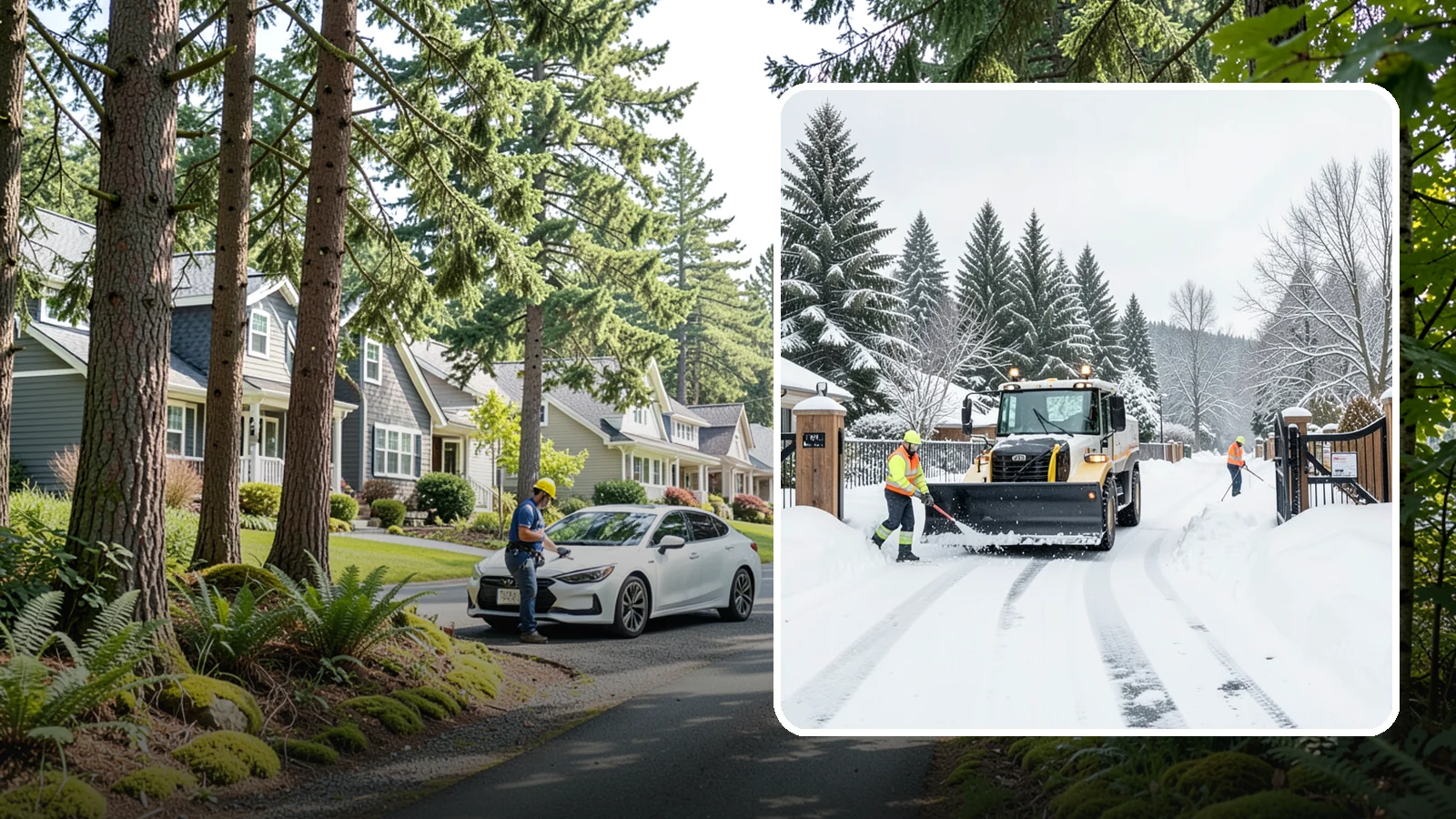 Gated Community Snow Removal in Normandy Park, King County, WA - We clear entry gates, interior roads, and common walkways for gated Western Washington communities under one coordinated plan.
