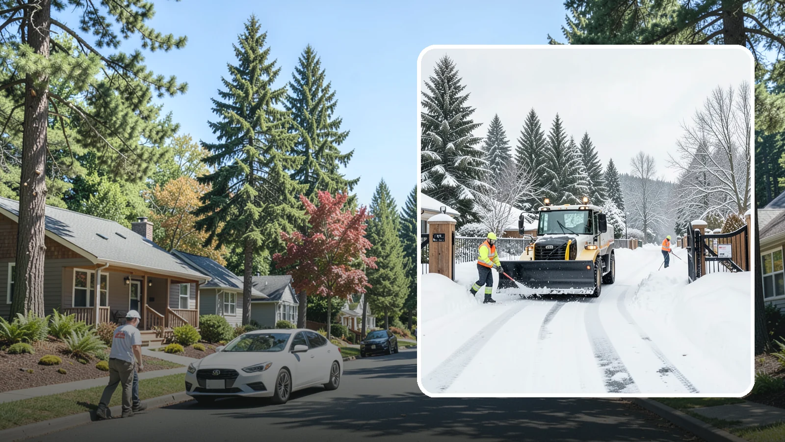 Gated Community Snow Removal in Orting, Pierce County, WA - We clear entry gates, interior roads, and common walkways for gated Western Washington communities under one coordinated plan.