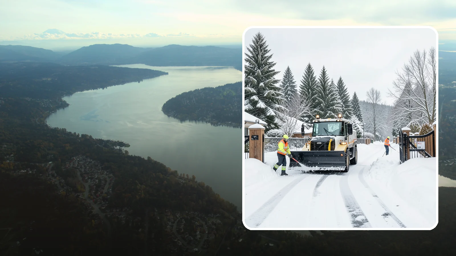 Gated Community Snow Removal in Sammamish, King County, WA - We clear entry gates, interior roads, and common walkways for gated Western Washington communities under one coordinated plan.