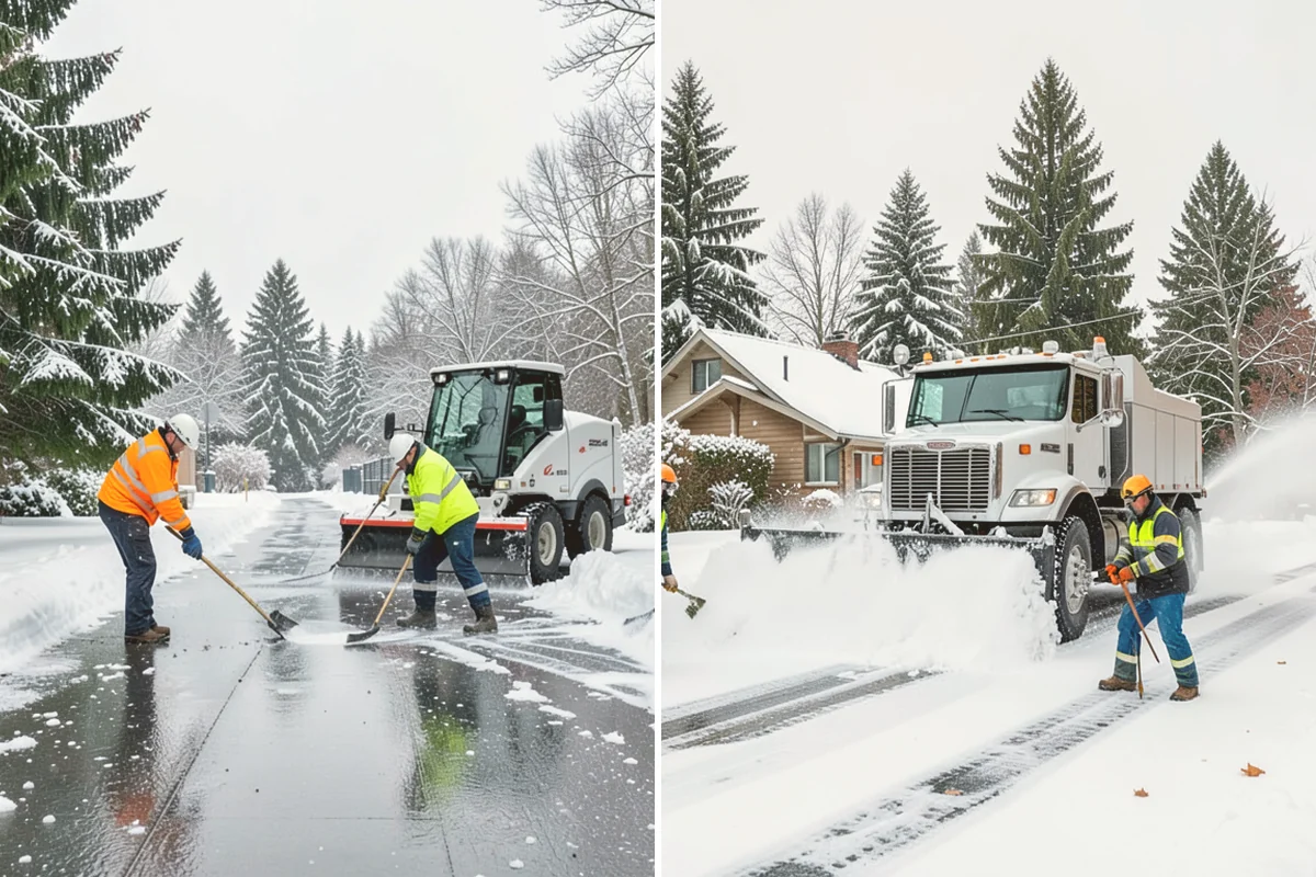 Gated Community Snow Removal in Stanwood, Snohomish County, WA - We coordinate gate access and priorities with the HOA