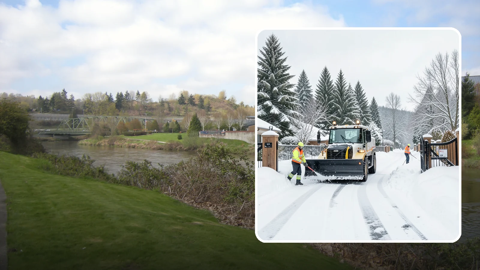 Gated Community Snow Removal in Tukwila, King County, WA - We clear entry gates, interior roads, and common walkways for gated Western Washington communities under one coordinated plan.
