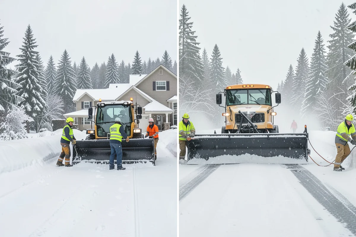Gated Community Snow Removal in University Place, Pierce County, WA - We coordinate gate access and priorities with the HOA
