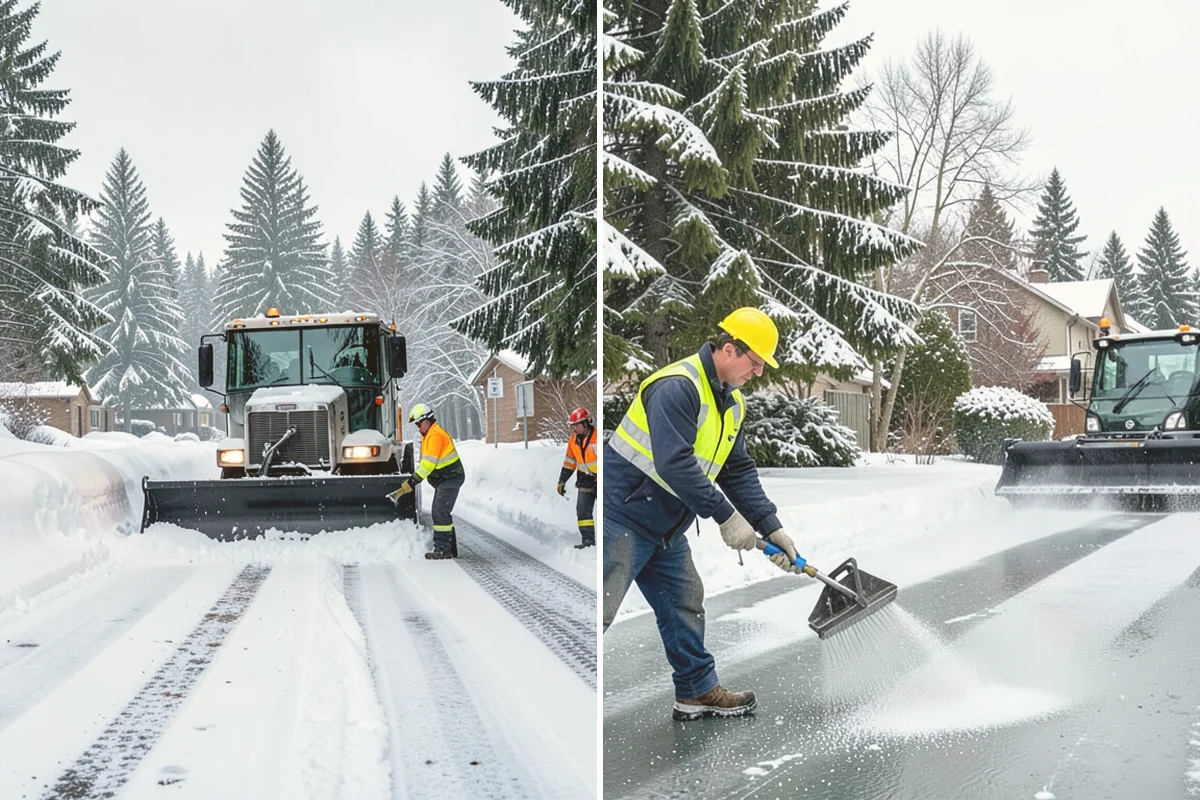 Government Building Snow Removal in Algona, King County, WA - Identify ADA routes, public entrances, and civic parking