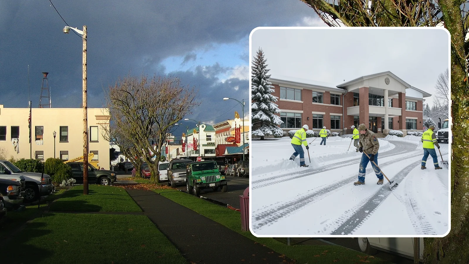 Government Building Snow Removal in Arlington, Snohomish County, WA - Public buildings must stay open and accessible, so we keep civic entrances, ADA routes, and public parking clear to code.