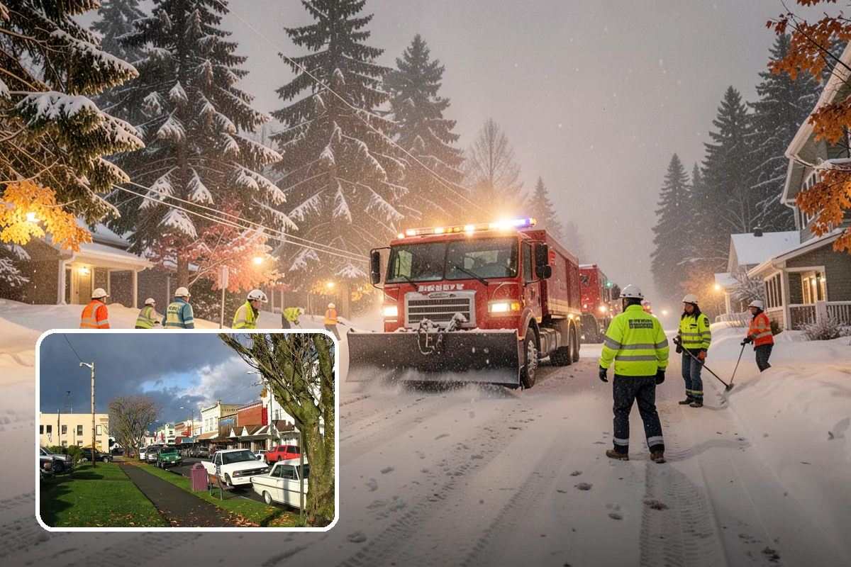 Government Building Snow Removal in Arlington, Snohomish County, WA - ADA entrances and accessible routes cleared to standard