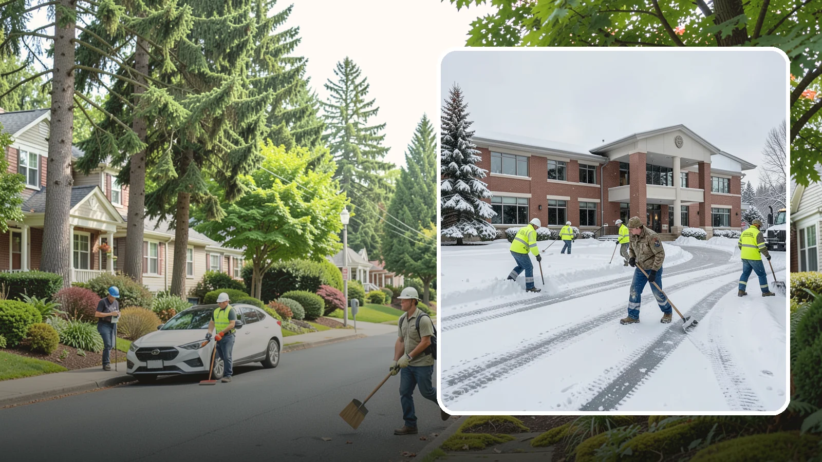 Government Building Snow Removal in Beaux Arts Village, King County, WA - Public buildings must stay open and accessible, so we keep civic entrances, ADA routes, and public parking clear to code.