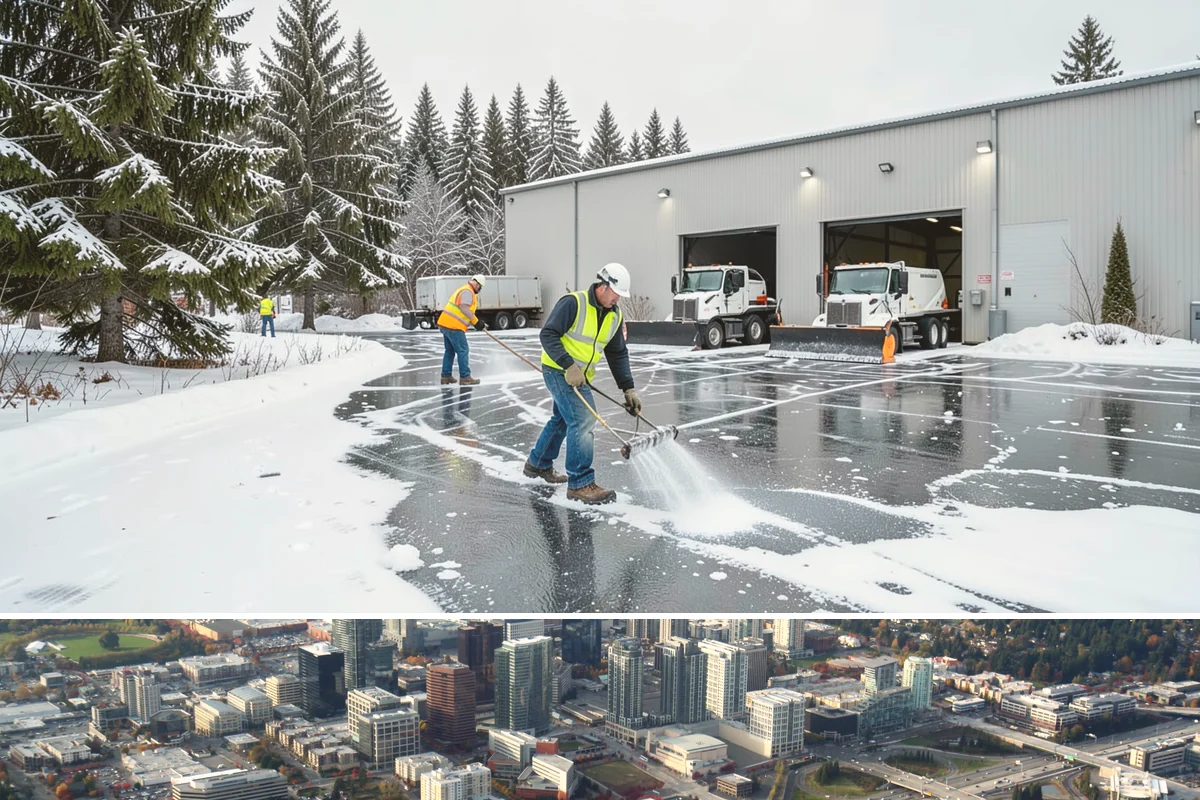 Government Building Snow Removal in Bellevue, King County, WA - Civic buildings need coverage November through February whenever lowland snow disrupts public access.