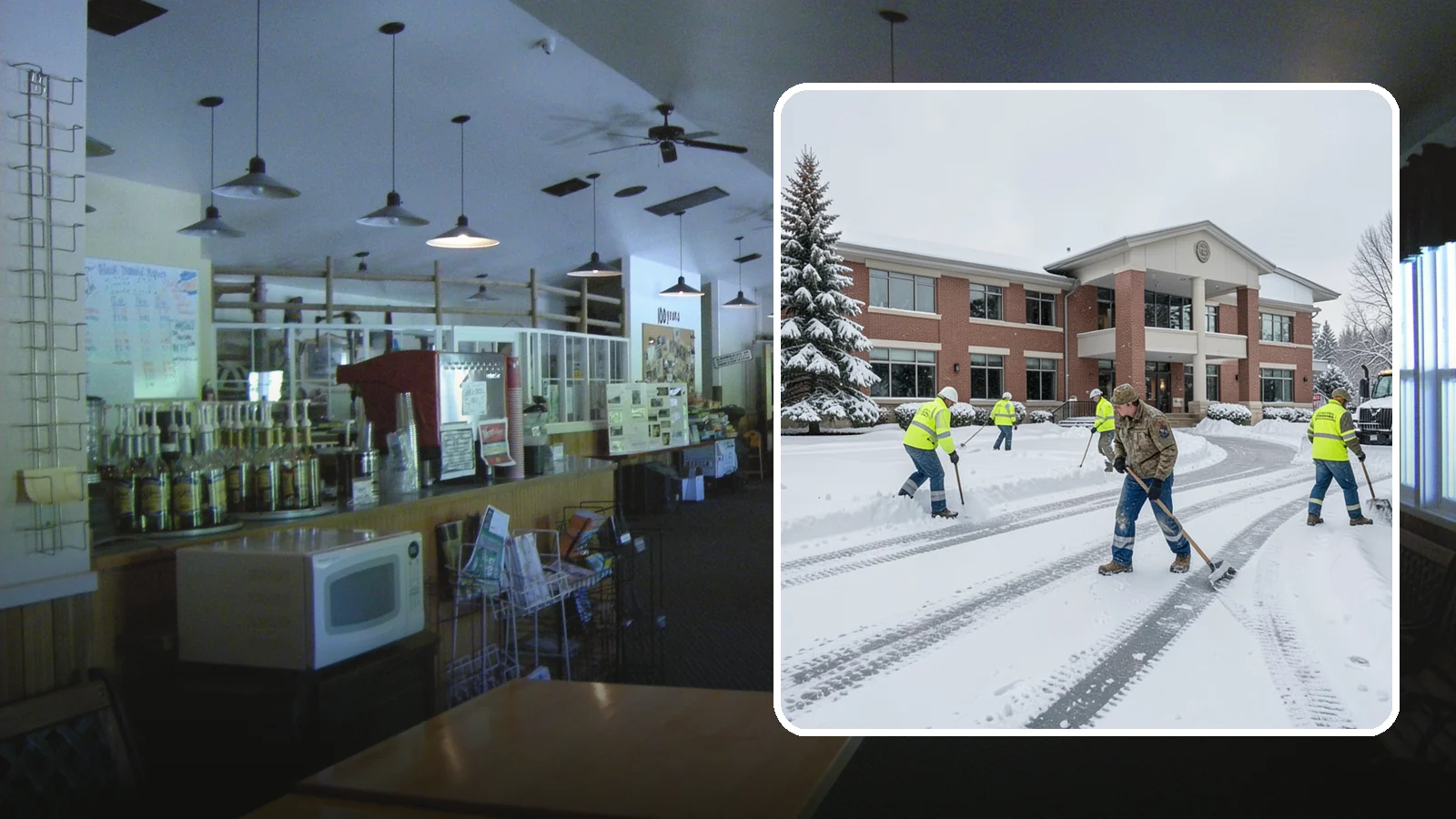 Government Building Snow Removal in Black Diamond, King County, WA - Public buildings must stay open and accessible, so we keep civic entrances, ADA routes, and public parking clear to code.