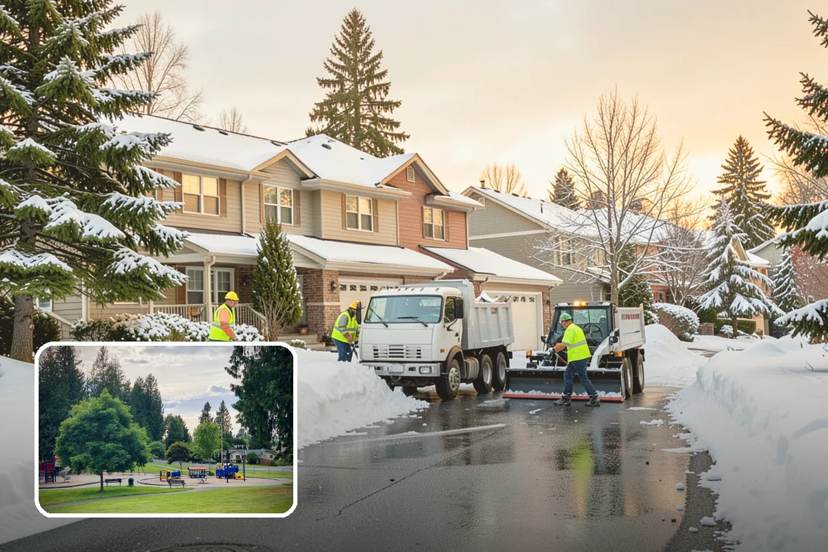 Government Building Snow Removal in Bonney Lake, Pierce County, WA - ADA entrances and accessible routes cleared to standard