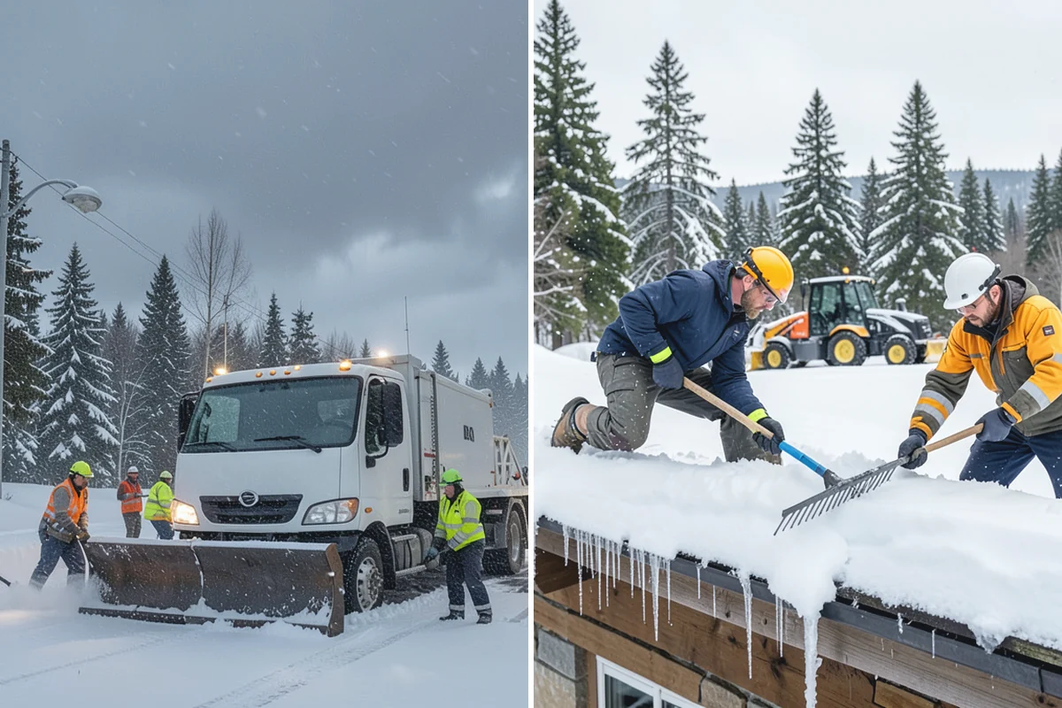 Government Building Snow Removal in Bonney Lake, Pierce County, WA - Identify ADA routes, public entrances, and civic parking