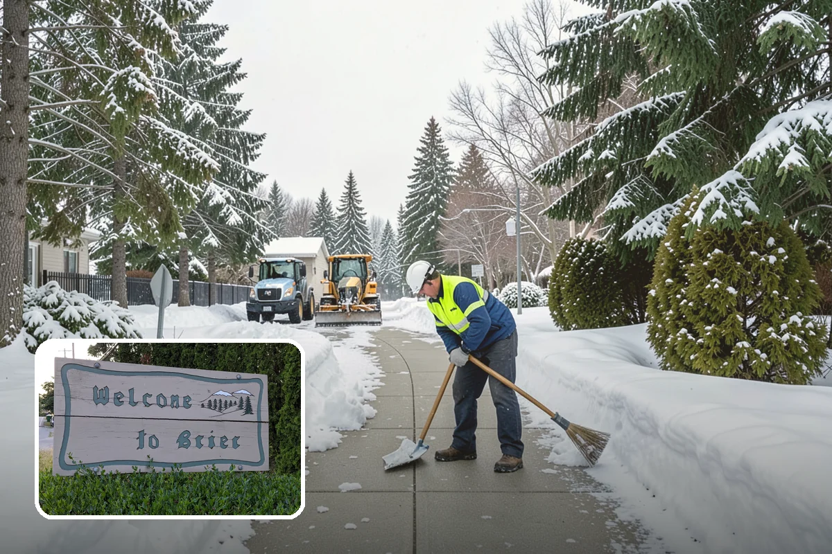 Government Building Snow Removal in Brier, Snohomish County, WA - ADA entrances and accessible routes cleared to standard