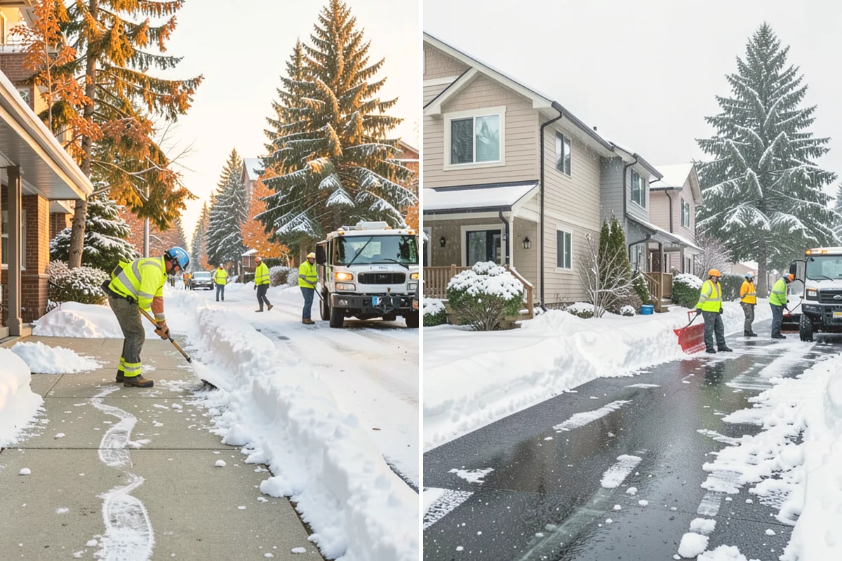 Government Building Snow Removal in Brier, Snohomish County, WA - Identify ADA routes, public entrances, and civic parking
