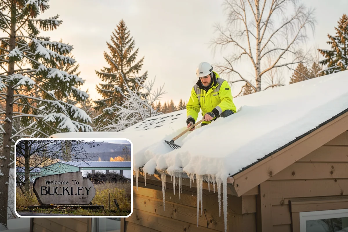 Government Building Snow Removal in Buckley, Pierce County, WA - ADA entrances and accessible routes cleared to standard