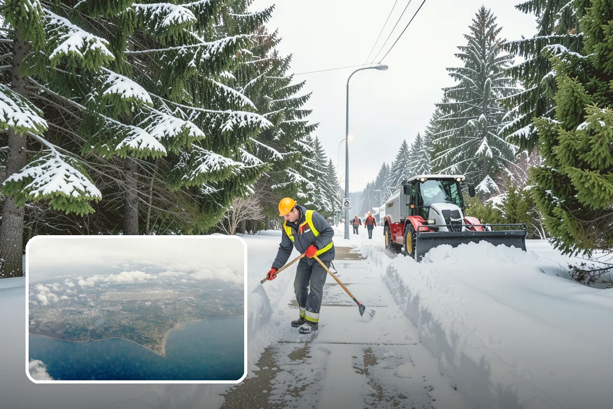 Government Building Snow Removal in Burien, King County, WA - ADA entrances and accessible routes cleared to standard