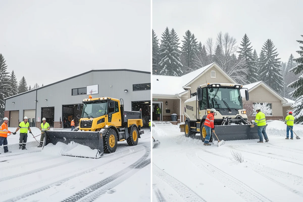 Government Building Snow Removal in Burien, King County, WA - Identify ADA routes, public entrances, and civic parking