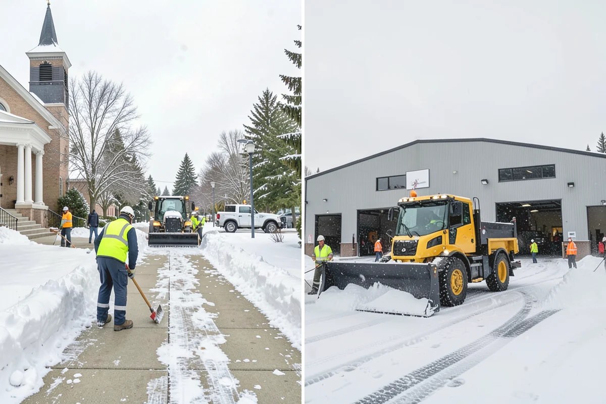 Government Building Snow Removal in Burlington, Skagit County, WA - Identify ADA routes, public entrances, and civic parking