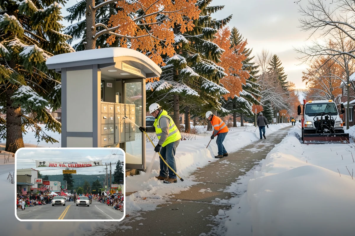 Government Building Snow Removal in Carnation, King County, WA - ADA entrances and accessible routes cleared to standard