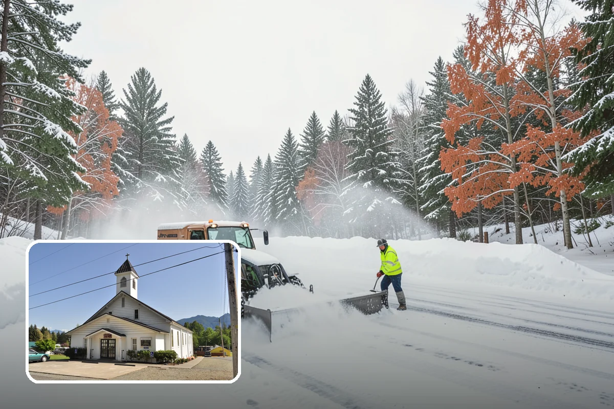 Government Building Snow Removal in Concrete, Skagit County, WA - ADA entrances and accessible routes cleared to standard