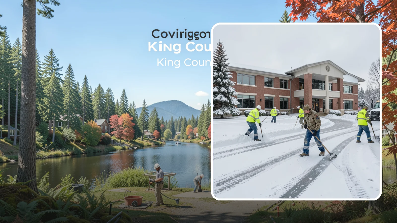 Government Building Snow Removal in Covington, King County, WA - Public buildings must stay open and accessible, so we keep civic entrances, ADA routes, and public parking clear to code.