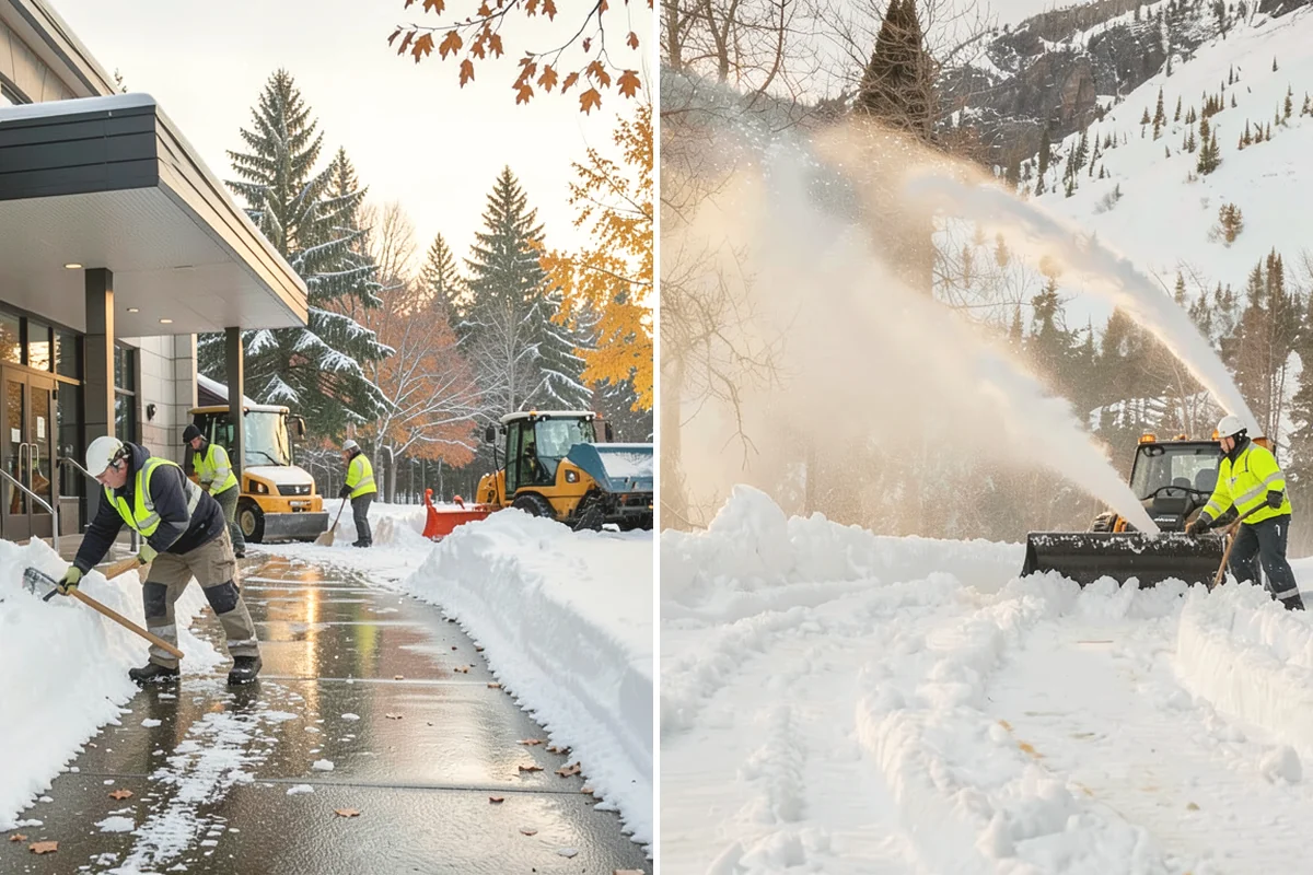 Government Building Snow Removal in Covington, King County, WA - Identify ADA routes, public entrances, and civic parking